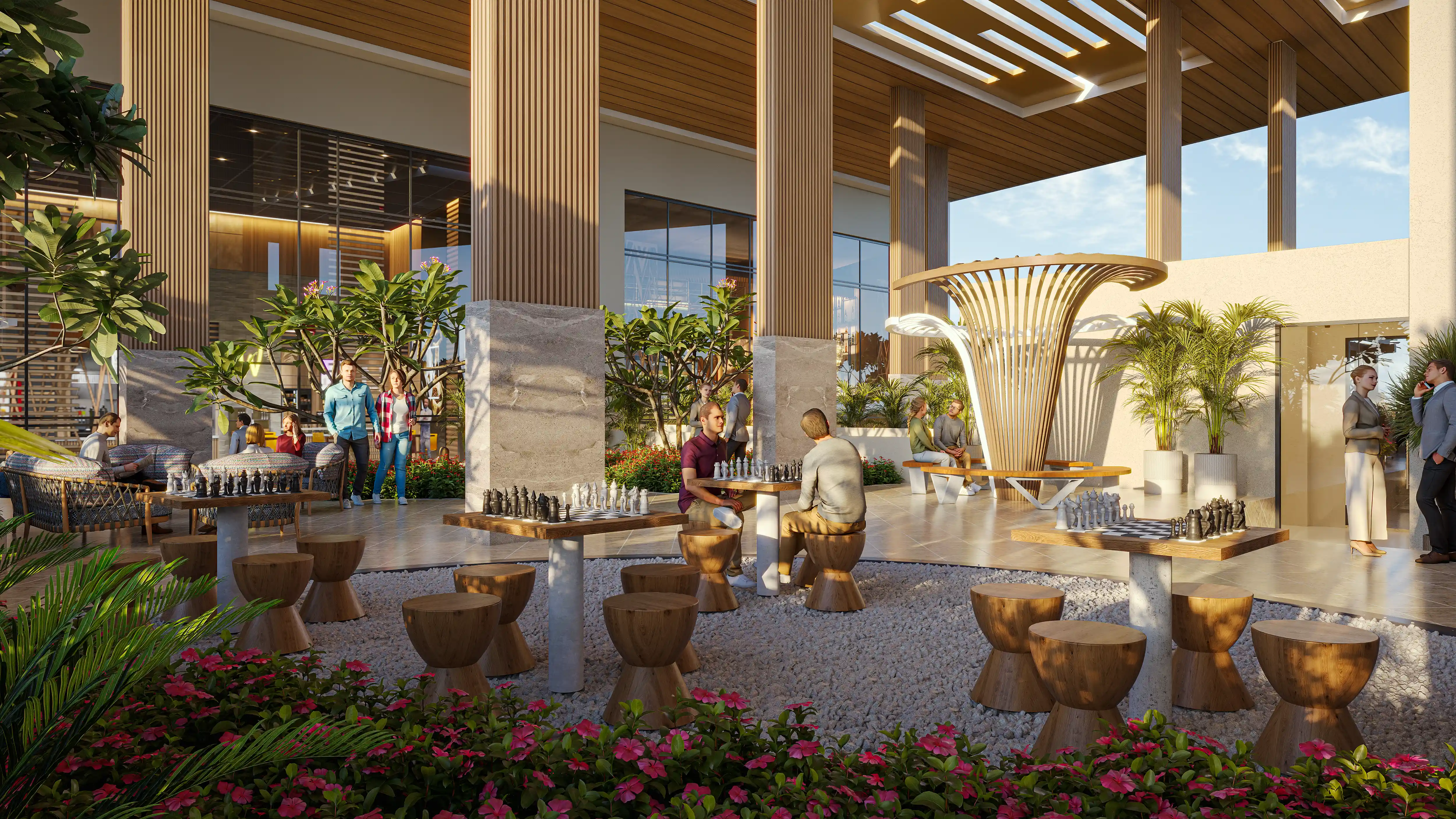 Rooftop sit out area
