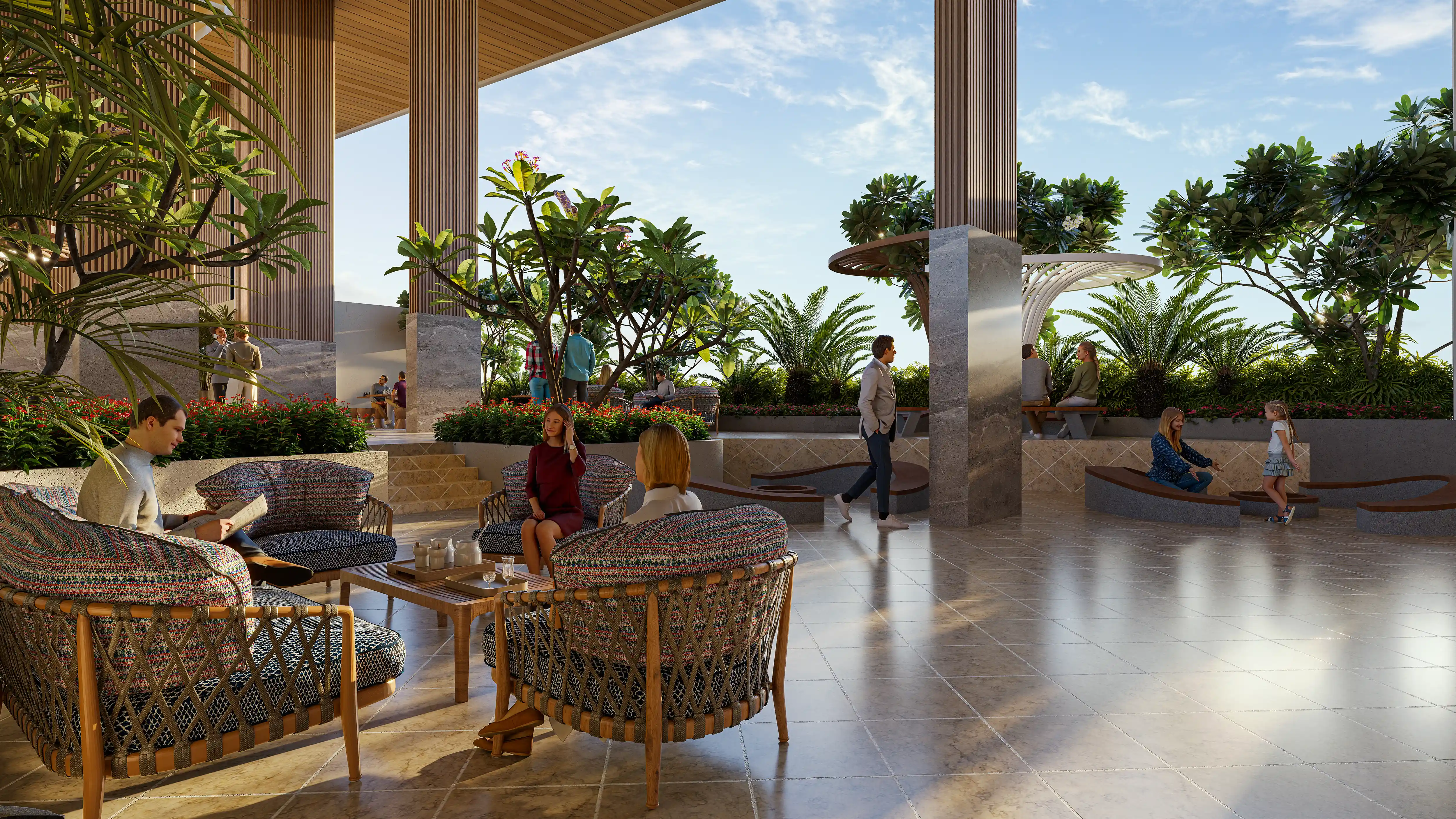 Sitting area on Rooftop